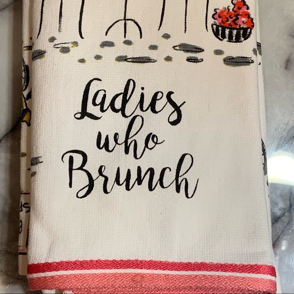 ENVOGUE Kitchen Towels Set of 2 French Illustrated - Dogs at Brunch - Picture 3 of 11